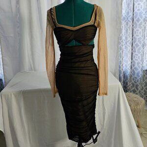 SEEK The Label Ruched Mesh Dress – Size XS